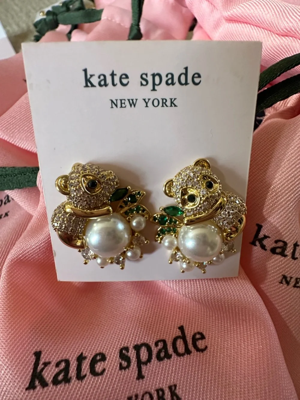 RARE Kate Spade polar bear earrings NEW